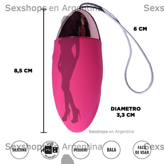 Bala vibradora con hilo extractor y carga USB